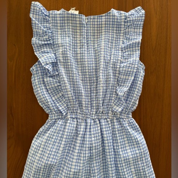 Hayden Girls Blue and White Gingham Jumpsuit - Picture 4 of 5